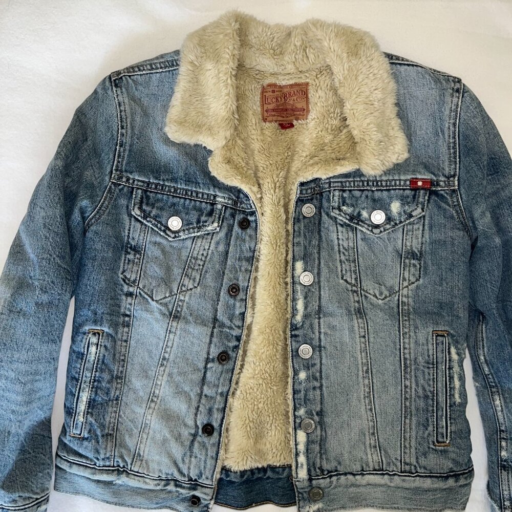 Lucky Brand sherpa-lined denim jacket